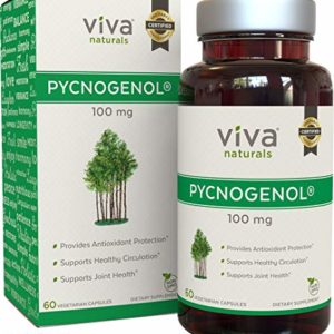 Pycnogenol 100mg from French Maritime Pine Bark Extract - Great for Healthy Circulation and Female Hormone Support, Plus Joint Support, Immune Function and Antioxidant Benefits; 60 Veggie Capsules.