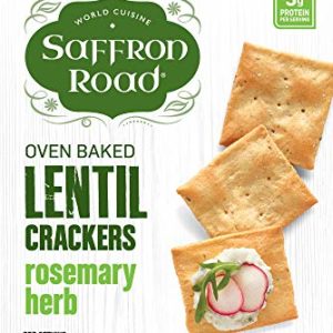 Saffron Road Lentil Crackers, Rosemary Herb, 4.5 Oz