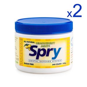 Spry Xylitol Mints, Natural Lemon Burst, 240ct (2 Pack)