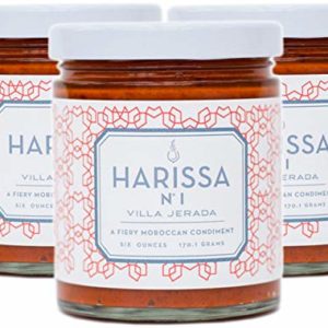 Villa Jerada, Harissa No. 1, Fiery Moroccan Condiment, 6 oz (Pack of 3)