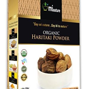 USDA Certified Organic Haritaki Powder, Harad Powder, Terminalia chebula- Colon Cleanser and Digestion by mi nature (227 Gram)