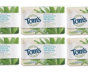 Tom's of Maine Natural Beauty Bar Soap with Aloe Vera, Floral, 5 Ounce, 6 count