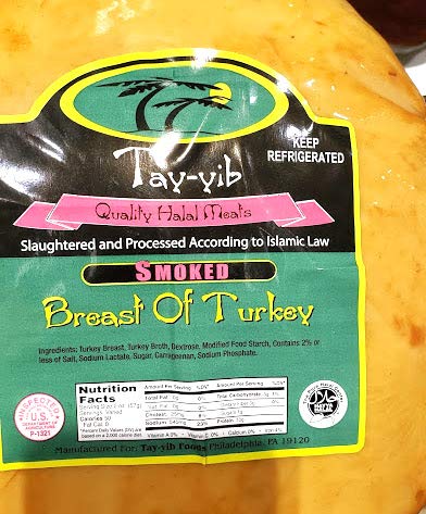 Tay-yib Halal Smoked Breast of Turkey ~ 8lbs to ~8.5lbs