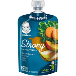 Gerber Purees Sweet Potato Mango Pear and Kale Toddler Pouch, 12 Count