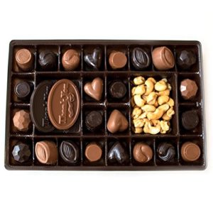 Lang's Chocolates Milk and Dark Chocolate Sampler Thank You Box 52 piece assorted chocolates