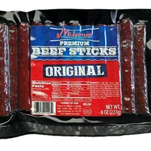 Midamar Halal Beef Sticks - 20 pkgs - Each Pkg 8 ozs, 1 case