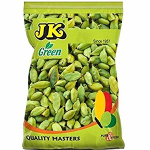 JK GREEN CARDAMOM PODS 8mm 3.53 Oz, 100g (Small Pods, Choti Elaichi, Hari Elaichi) 100% Pure and Natural, GMO & Gluten Free, No Added Essence, Color or Preservatives