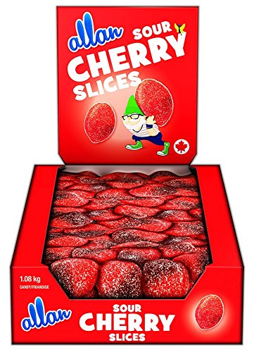 ALLAN Sour Cherry Slices Candy, 1080g/38.09oz. {Imported from Canada}