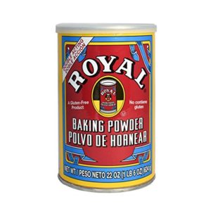 Royal Baking Powder, Gluten Free, Vegan, Vegetarian, Double Acting Baking Powder in a Resealable Can with Easy Measure Lid, Kosher, Halal