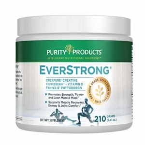 EverStrong Powder - Muscle Matrix Blend | Creapure Creatine | Boron (FruiteX-B PhytoBoron) | CoffeeBerry Extract | Boosted with 1000 IU Vitamin D - Berry Burst (210 g) from Purity Products