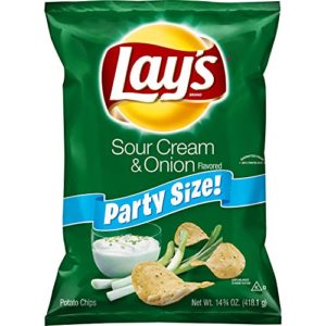 Lay's Sour Cream & Onion Potato Chips, Party Size! (14.75 Ounce)