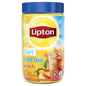 Lipton Iced Tea Mix, Diet Peach, 10 Quart (Pack of 4)