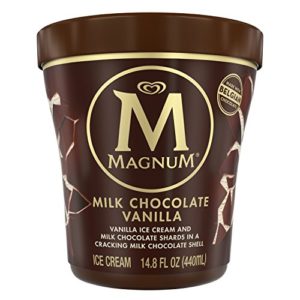 MAGNUM Milk Chocolate Vanilla Ice Cream, 14.8 oz. Tub (8 count)