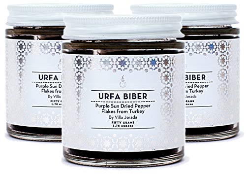 Villa Jerada, Urfa Biber, Purple Sun Dried Pepper Flakes, 1.76 oz (Pack of 3)