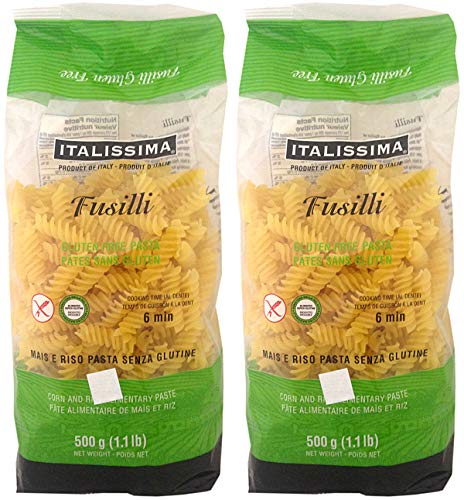 Italissima, Fusilli (Gluten-Free), (Pack of 2), Imported from Italy, 8.80 oz (each)