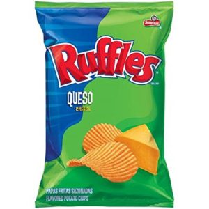 Frito Lay, Sabritas, Ruffles, Queso Cheese Potato Chips, 6.5oz Bag (Pack of 3)