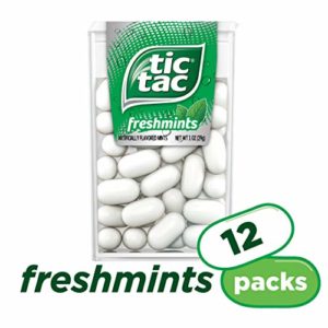 Tic Tac Fresh Breath Mints, Freshmint, 1 oz Singles, 12 Count