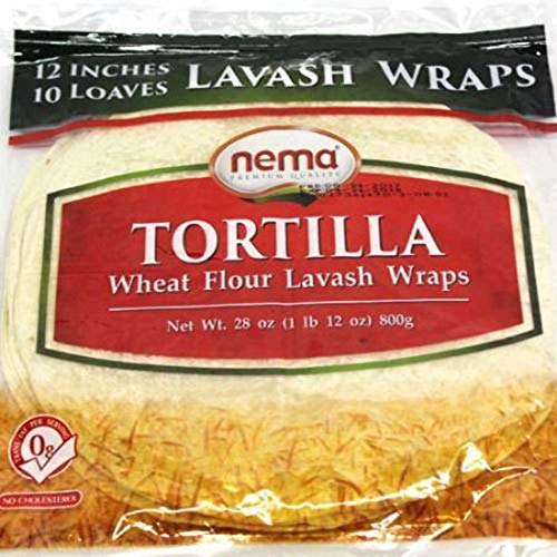 Nema Turkish style Tortilla - Lavash Wraps (Halal) 10 inshes 10 wraps
