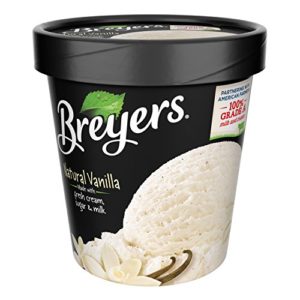 Breyers, Vanilla All Natural Ice Cream, Pint (8 Count)
