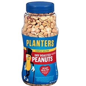 Planters Lightly Salted Dry Roasted Peanuts , 16 ounce (Pack of 4)