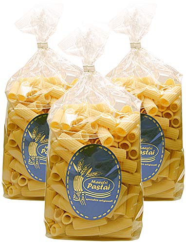 Maestri Pastai, Rigatoni Pasta (Pack of 3), Imported from Mercato San Severino, Italy, 17.66 oz (each)