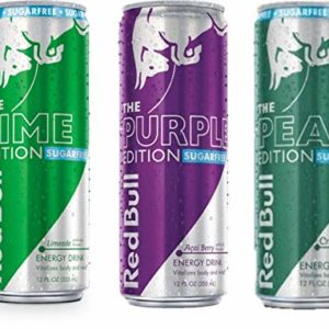 Red Bull Editions Sugar Free Variety Pack - Lime, Acai Berry, Crisp Pear, 12fl.oz. (Pack of 9)