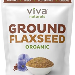 Viva Naturals Organic Ground Flax Seed, 15 oz - Specially Cold-milled Using Proprietary Technology for Optimal Smoothness and Freshness