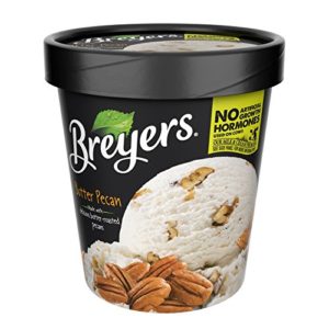 Breyers, Butter Pecan All Natural Ice Cream, Pint (8 Count)