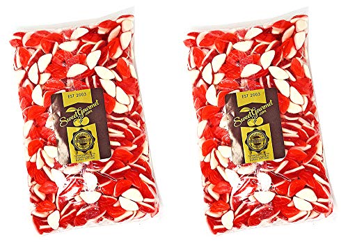 SweetGourmet Red Lips Gummi Candy | Two Layers Strawberry Gummy Bulk Unwrapped | Halal | 10 Pounds