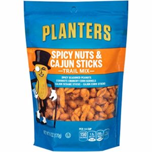 Planters Spicy Nuts & Cajun Sticks Trail Mix (6 oz Bags, Pack of 12)