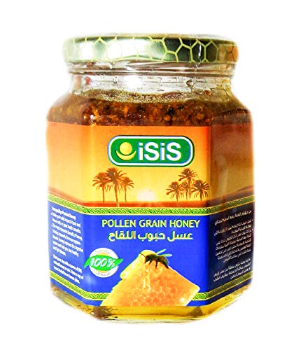 Isis Pollen Grain Honey Bee 100% Pure Raw Natural Organic Halal عسل حبوب اللقاح (weight: 1Pack (12oz=350gm))