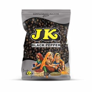 JK BLACK PEPPER PEPPERCORNS 3.53 Oz, 100g (Indian Black Pepper Whole) Non-GMO and NO preservatives!