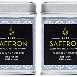 Villa Jerada, Pure Saffron (Pack of 2), Imported from Morocco, 0.035 oz (each)