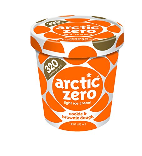 Pack of 6, Arctic Zero Light Ice Cream, Cookie & Brownie Dough Pint
