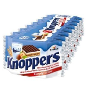 Knoppers 8-pack by Storck wafer 7 oz (pack of 2 )