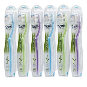 Tom's of Maine Naturally Clean Toothbrush, Soft, Pack of 6