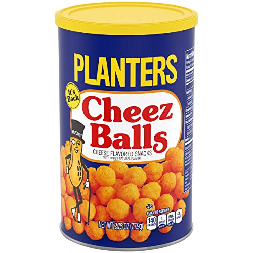 Planters Snack Puffs Cheese Balls (2.75 oz Canisters, Pack of 12)
