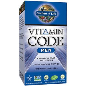 Garden of Life Multivitamin for Men - Vitamin Code Men's Raw Whole Food Vitamin Supplement with Probiotics, Vegetarian, 120 Capsules