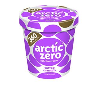 Pack of 6, Arctic Zero Light Ice Cream, Toffee Crunch Pint