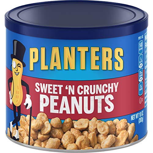 Planters Sweet N Crunchy Peanuts (10 oz Canisters, Pack of 6)
