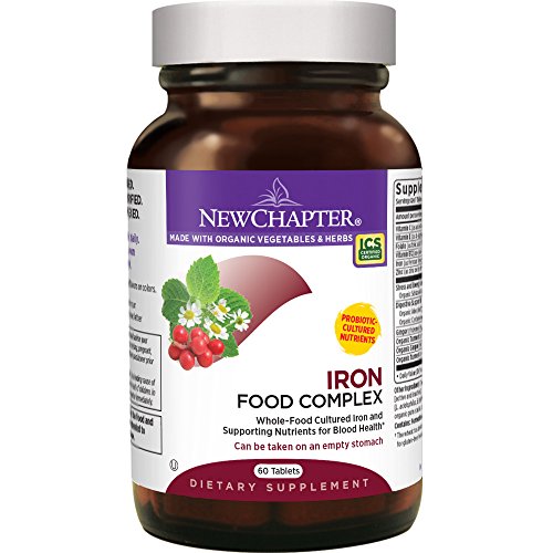 New Chapter Iron Supplement - Iron Food Complex with Organic Whole Food Ingredients + Promotes Healthy Iron Levels + Non-Constipating + Non-GMO + Gluten Free - 60ct