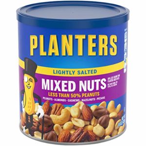 Planters Lightly Salted Mixed Nuts (15 oz Canister, Pack of 3)