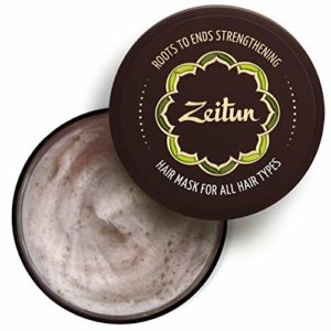 Zeitun Hair Mask - Deep Hydrating Hair Conditioner - Hair Strengthener Repair Mask - Damaged Hair Treatment - Castor & Jojoba Oil and Coconut Oils, Usma and Herbs 7 oz