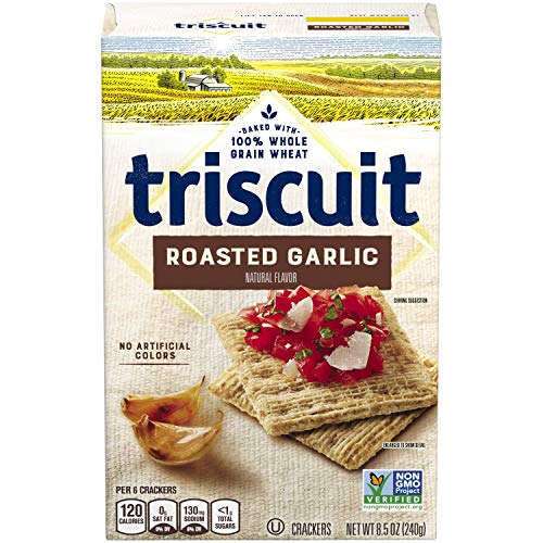 Triscuit Roasted Garlic Crackers, Non-GMO, 8.5 Ounce