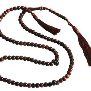 Unique Small Exotic Iron Wood Prayer Beads Tasbih Muslim Rosary- 6mm Beads w/ Beautiful Matching Tassels