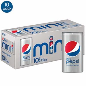 Diet Pepsi Soda, 7.5 Ounce Mini Cans, 10 Pack