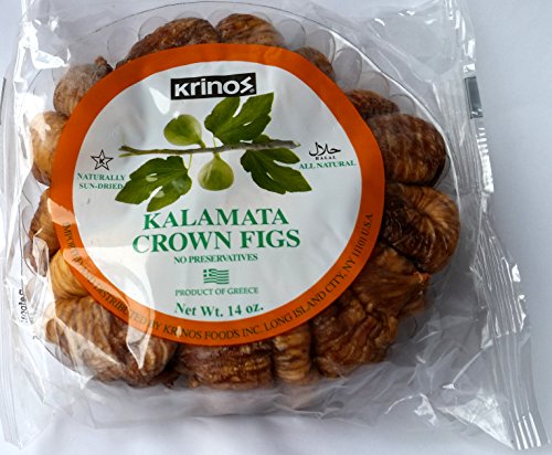 Krinos Kalamata Crown Figs - Pack of 2 - 14 Oz - Halal- Naturally Sun Dried - No Preservatives!