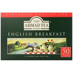 Ahmad Tea English Breakfast Teabag, 50 Count (Pack of 12)