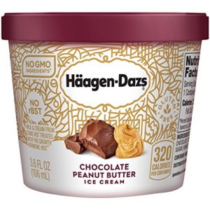 Haagen Dazs, Ice Cream, 3.6 Oz. Cup (12 Count) (Chocolate Peanut Butter)