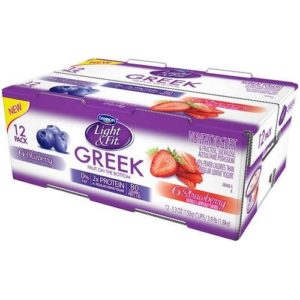 Light and Fit Greek Blueberry and Strawberry Nonfat Yogurt, 5.3 Ounce - 12 per pack -- 1 each.